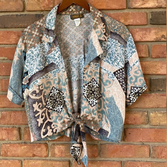 Virgo II Tops - Vintage Virgo II Women’s Crop Shirt Sz 10